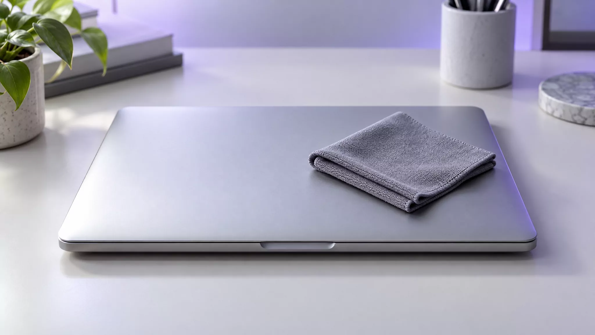 Closed laptop with a folded cloth on the lid, standing in for the final check after you uninstall Firefox from Mac