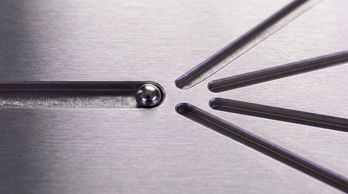 A single channel splitting into four grooves, showing four causes of AppCleaner not working