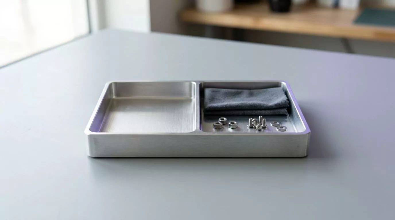 Metal tray with one emptied side, standing for removing only the CLI parts of the shared ~/.codex folder